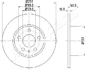 Japanparts DP-0202 - Тормозной диск autosila-amz.com