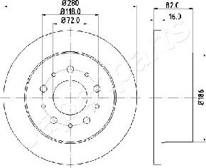 Japanparts DP-0216 - Тормозной диск autosila-amz.com