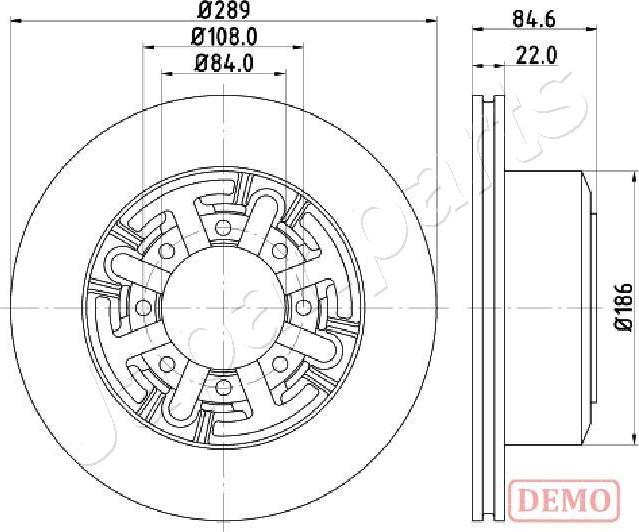 Japanparts DP-0222C - Тормозной диск autosila-amz.com