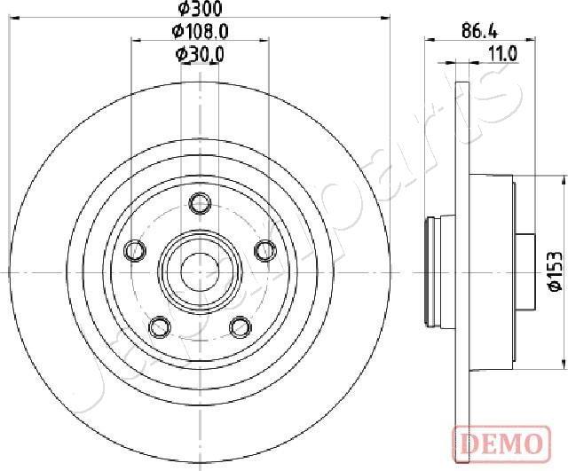 Japanparts DP-0702C - Тормозной диск autosila-amz.com