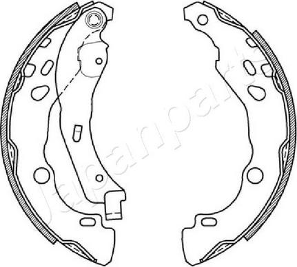 Japanparts GF-0602AF - Комплект тормозных колодок, барабанные autosila-amz.com