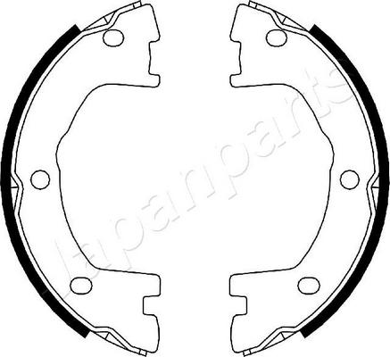 Japanparts GF-0231AF - Комплект тормозов, ручник, парковка autosila-amz.com