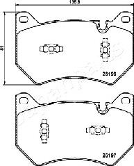 Japanparts PA-0963AF - Тормозные колодки, дисковые, комплект autosila-amz.com