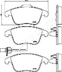 Japanparts PA-0915AF - Тормозные колодки, дисковые, комплект autosila-amz.com