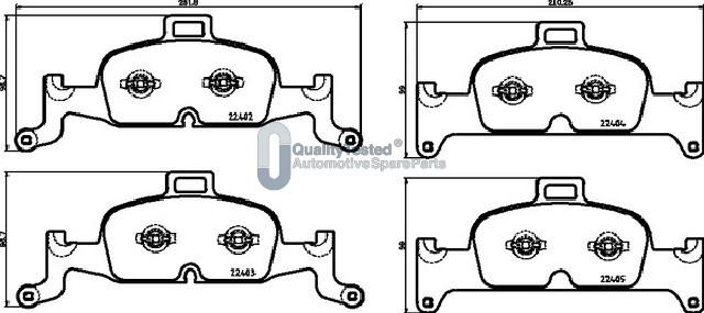 Japanparts PA0918JM - Тормозные колодки, дисковые, комплект autosila-amz.com