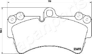 Japanparts PA-0931AF - Тормозные колодки, дисковые, комплект autosila-amz.com