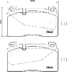 Japanparts PA-0924AF - Колодки тормозные передние к-кт autosila-amz.com