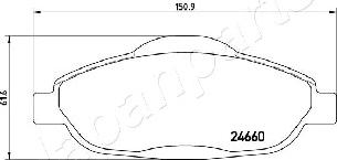 Japanparts PA-0644AF - Колодки тормозные PEUGEOT 308 07-/3008 09- передние autosila-amz.com