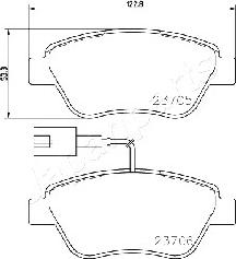 Japanparts PA-0624AF - Тормозные колодки, дисковые, комплект autosila-amz.com