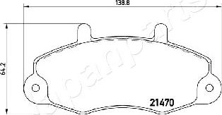 Japanparts PA-0321AF - Тормозные колодки, дисковые, комплект autosila-amz.com