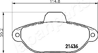 Japanparts PA-0227AF - Колодки торм. дисковые autosila-amz.com