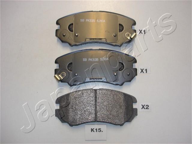 Japanparts PA-K15AF - Тормозные колодки, дисковые, комплект autosila-amz.com