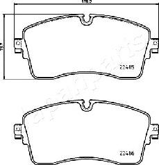 Japanparts PA-L14AF - Тормозные колодки, дисковые, комплект autosila-amz.com