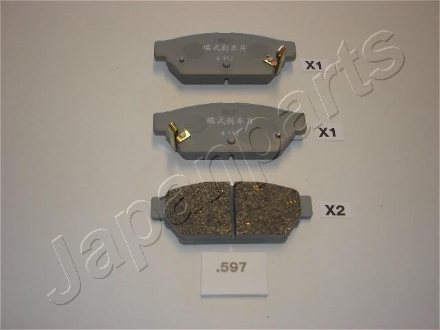 Japanparts PP-597AF - Тормозные колодки, дисковые, комплект autosila-amz.com