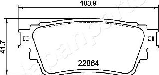 Japanparts PP-515AF - Тормозные колодки, дисковые, комплект autosila-amz.com