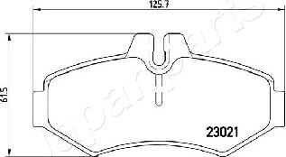 Japanparts PP-0513AF - Тормозные колодки, дисковые, комплект autosila-amz.com