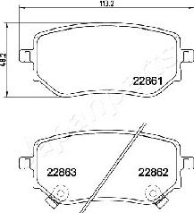 Japanparts PP-0532AF - Тормозные колодки, дисковые, комплект autosila-amz.com