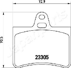 Japanparts PP-0605AF - Тормозные колодки, дисковые, комплект autosila-amz.com