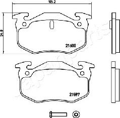 Japanparts PP-0701AF - Тормозные колодки, дисковые, комплект autosila-amz.com