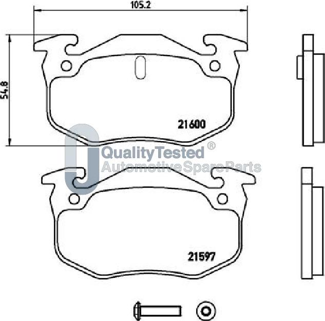 Japanparts PP0701JM - Тормозные колодки, дисковые, комплект autosila-amz.com