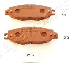 Japanparts PP-295AF - Тормозные колодки, дисковые, комплект autosila-amz.com