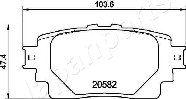 Japanparts PP-264AF - Тормозные колодки, дисковые, комплект autosila-amz.com