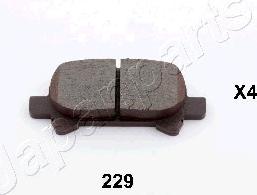 Japanparts PP-229AF - Тормозные колодки, дисковые, комплект autosila-amz.com