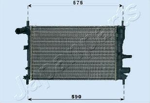 Japanparts RDA053062 - Радиатор, охлаждение двигателя autosila-amz.com