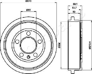 Japanparts ta0900 - Тормозной барабан autosila-amz.com