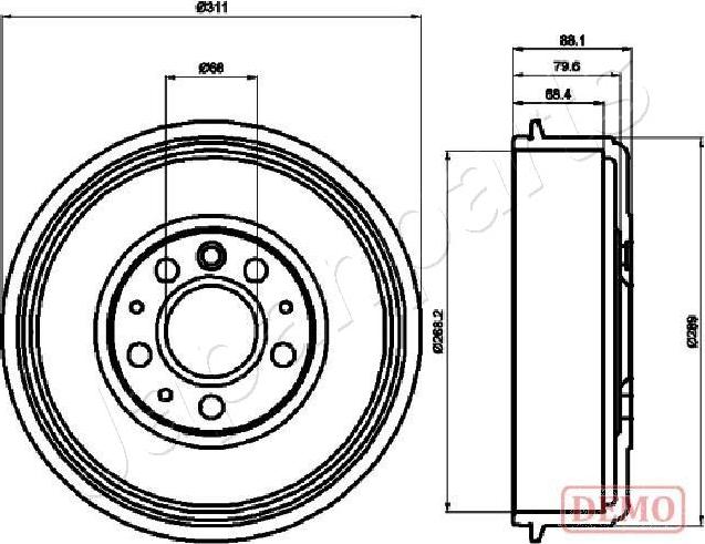 Japanparts ta0914c - Тормозной барабан autosila-amz.com