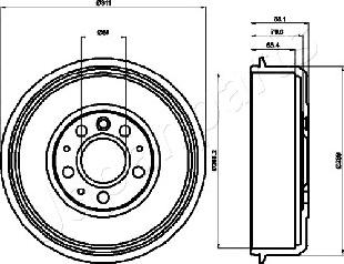 Japanparts ta0914 - Тормозной барабан autosila-amz.com