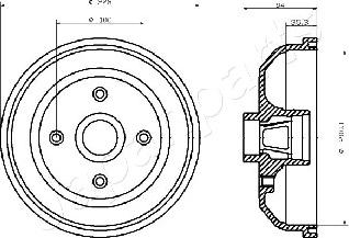 Japanparts ta0406 - Тормозной барабан autosila-amz.com