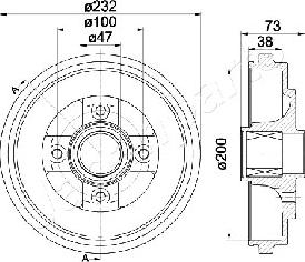 Japanparts TA-0401 - Тормозной барабан autosila-amz.com