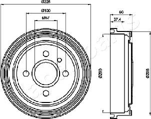 Japanparts TA-0403 - Тормозной барабан autosila-amz.com