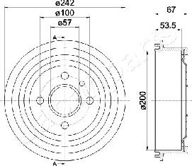 Japanparts TA-0402 - Тормозной барабан autosila-amz.com