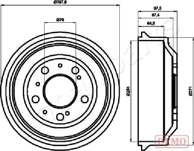 Japanparts ta0605c - Тормозной барабан autosila-amz.com