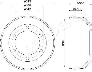 Japanparts TA-0318 - Тормозной барабан autosila-amz.com