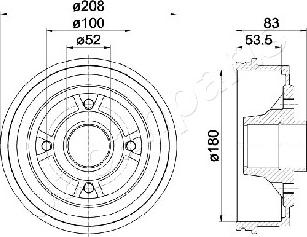 Japanparts ta0709 - Тормозной барабан autosila-amz.com