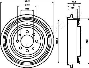 Japanparts ta0703 - Тормозной барабан autosila-amz.com