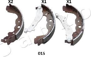 Japko 55015 - Комплект тормозных колодок, барабанные autosila-amz.com