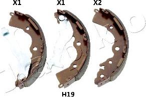 Japko 55H19 - Комплект тормозных колодок, барабанные autosila-amz.com