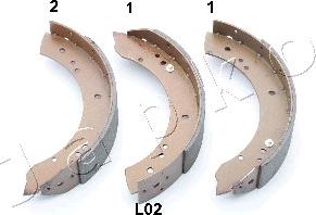 Japko 55L02 - Комплект тормозных колодок, барабанные autosila-amz.com