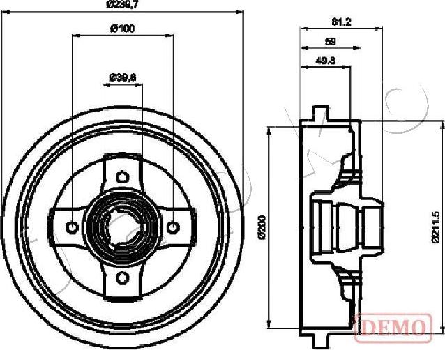 Japko 560909C - Тормозной барабан autosila-amz.com