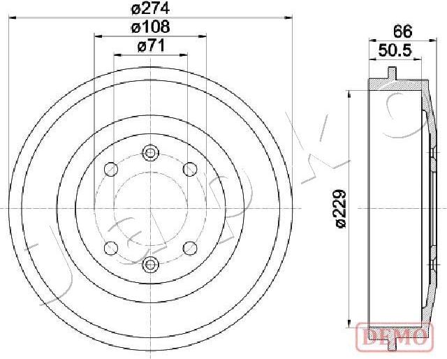 Japko 560600C - Тормозной барабан autosila-amz.com