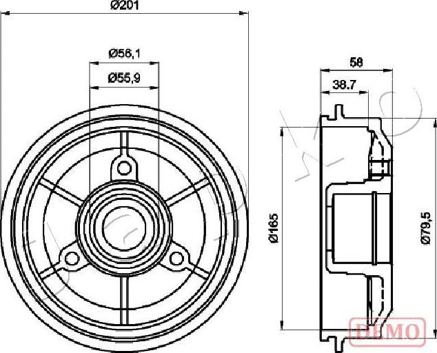 Japko 560607C - Тормозной барабан autosila-amz.com