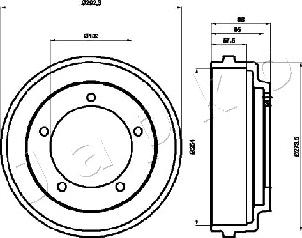 Japko 560316 - Тормозной барабан autosila-amz.com