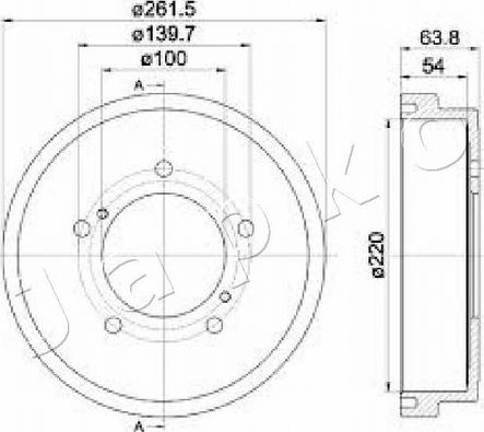 Japko 56819C - Тормозной барабан autosila-amz.com