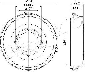 Japko 56225 - Тормозной барабан autosila-amz.com