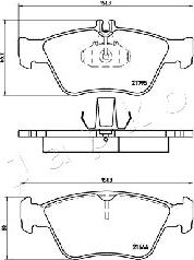 Japko 500508 - Тормозные колодки, дисковые, комплект autosila-amz.com