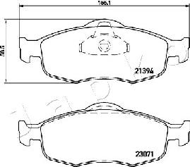 Japko 500317 - Тормозные колодки, дисковые, комплект autosila-amz.com